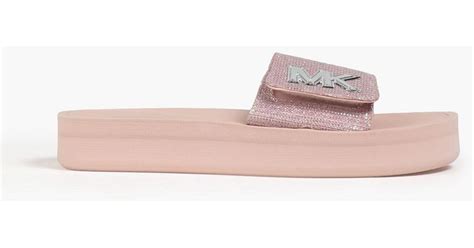 pink michael kors slides|Michael Kors slides size 11.